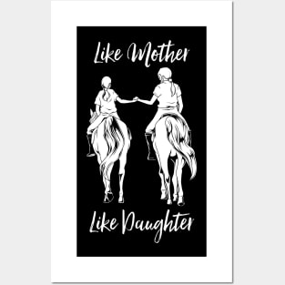 Horse Riding - Mom and Daughter Posters and Art